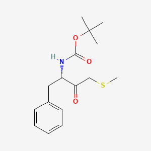 molecular formula C16H23NO3S B12341584 tert-Butyl (4-(methylthio)-3-oxo-1-phenylbutan-2-yl)carbamate 