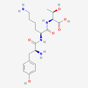 molecular formula C19H30N4O6 B123416 H-Tyr-lys-thr-OH CAS No. 155943-09-2