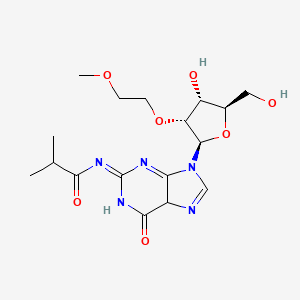 molecular formula C17H25N5O7 B12341655 Guanosine, 2'-O-(2-methoxyethyl)-N-(2-methyl-1-oxopropyl)- 