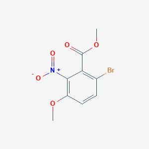 molecular formula C9H8BrNO5 B12341740 Methyl 6-bromo-3-methoxy-2-nitrobenzoate CAS No. 127971-98-6