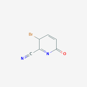 molecular formula C6H3BrN2O B12341827 3-bromo-6-oxo-3H-pyridine-2-carbonitrile 