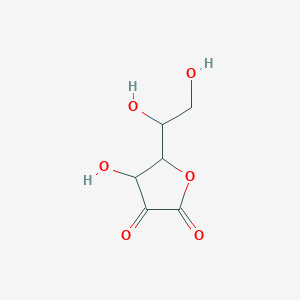 molecular formula C6H8O6 B1234190 5-(1,2-Dihydroxyethyl)-4-hydroxyoxolane-2,3-dione 