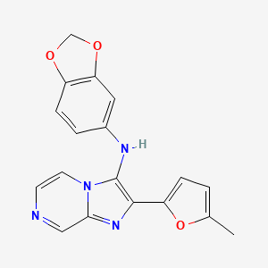 N-(1,3-benzodioxol-5-yl)-2-(5-methyl-2-furanyl)-3-imidazo[1,2-a]pyrazinamine
