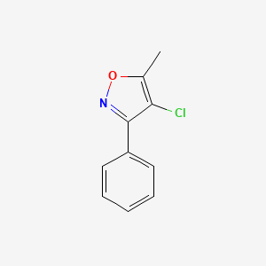 molecular formula C10H8ClNO B12342096 4-Chloro-5-methyl-3-phenyl-1,2-oxazole CAS No. 62604-76-6