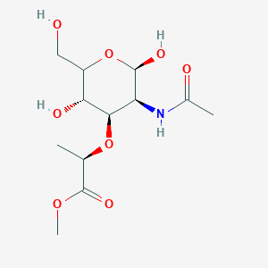 molecular formula C12H21NO8 B12342117 methyl (2R)-2-[(2R,3S,4R,5S)-3-acetamido-2,5-dihydroxy-6-(hydroxymethyl)oxan-4-yl]oxypropanoate 