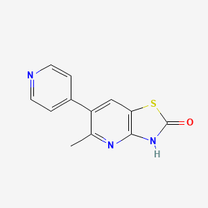 molecular formula C12H9N3OS B1234227 5-Methyl-6-(4-pyridinyl)thiazolo[4,5-b]pyridin-2(3H)-on CAS No. 147293-39-8