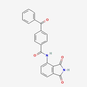 molecular formula C22H14N2O4 B12342274 4-benzoyl-N-(1,3-dioxoisoindol-4-yl)benzamide CAS No. 5922-34-9