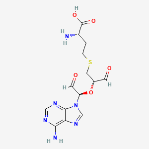 molecular formula C14H18N6O5S B1234228 S-Adenosylhomocysteine-2',3'-dialdehyde CAS No. 64821-31-4