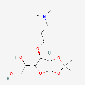 1-[(5R,6S,6aR)-6-[3-(dimethylamino)propoxy]-2,2-dimethyl-3a,5,6,6a-tetrahydrofuro[2,3-d][1,3]dioxol-5-yl]ethane-1,2-diol