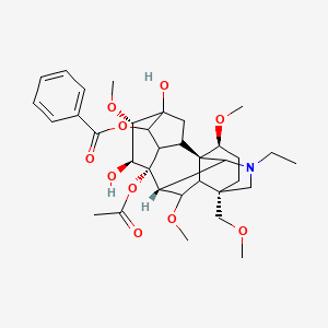 [(1S,6S,7S,8R,9R,13S,16S,18R)-8-acetyloxy-11-ethyl-5,7-dihydroxy-6,16,18-trimethoxy-13-(methoxymethyl)-11-azahexacyclo[7.7.2.12,5.01,10.03,8.013,17]nonadecan-4-yl] benzoate