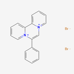 molecular formula C18H14Br2N2 B12342477 8-phenyl-7,10-diazoniatricyclo[8.4.0.02,7]tetradeca-1(14),2,4,6,8,10,12-heptaene;dibromide 