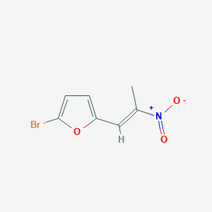 molecular formula C7H6BrNO3 B12342636 2-Bromo-5-(2-nitroprop-1-en-1-yl)furan 