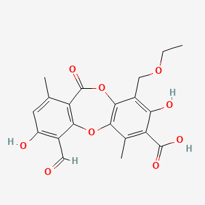 molecular formula C20H18O9 B1234273 Cetraric acid CAS No. 489-49-6