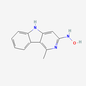 molecular formula C12H11N3O B1234277 3-Hydroxyamino-1-methyl-5H-pyrido(4,3-b)indole CAS No. 74317-45-6