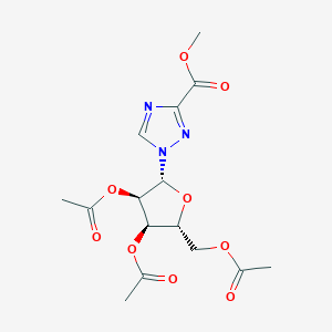 molecular formula C15H19N3O9 B123429 Methyl 1-[(2R,3R,4R,5R)-3,4-diacetyloxy-5-(acetyloxymethyl)oxolan-2-yl]-1,2,4-triazole-3-carboxylate CAS No. 39925-10-5