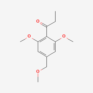 molecular formula C13H18O4 B12342922 1-(2,6-Dimethoxy-4-(methoxymethyl)phenyl)propan-1-one 