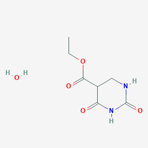 molecular formula C7H12N2O5 B12342976 Ethyl 2,4-dioxo-1,3-diazinane-5-carboxylate;hydrate 
