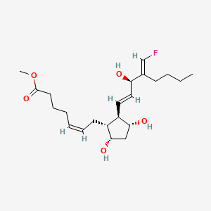 molecular formula C22H35FO5 B1234304 methyl (Z)-7-[(1R,2R,3R,5S)-2-[(E,3R,4E)-4-(fluoromethylidene)-3-hydroxyoct-1-enyl]-3,5-dihydroxycyclopentyl]hept-5-enoate CAS No. 73885-87-7
