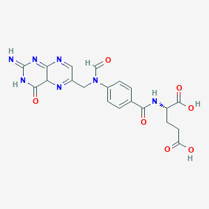 molecular formula C20H19N7O7 B12343100 (2S)-2-[[4-[formyl-[(2-imino-4-oxo-4aH-pteridin-6-yl)methyl]amino]benzoyl]amino]pentanedioic acid 