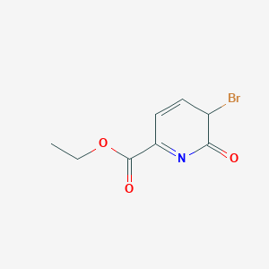 molecular formula C8H8BrNO3 B12343327 ethyl 3-bromo-2-oxo-3H-pyridine-6-carboxylate 