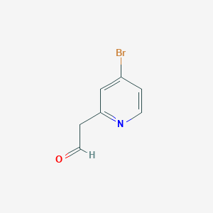molecular formula C7H6BrNO B12343397 2-(4-Bromopyridin-2-YL)acetaldehyde 