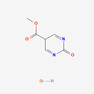 molecular formula C6H7BrN2O3 B12343438 methyl 2-oxo-5H-pyrimidine-5-carboxylate;hydrobromide 