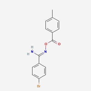 molecular formula C15H13BrN2O2 B1234347 4-bromo-N'-[(4-methylbenzoyl)oxy]benzenecarboximidamide 