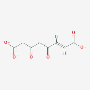 molecular formula C8H6O6-2 B1234355 4-Fumarylacetoacetate(2-) 