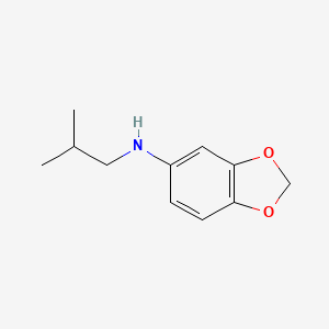 molecular formula C11H15NO2 B12343769 N-(2-methylpropyl)-2H-1,3-benzodioxol-5-amine 