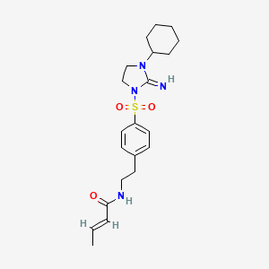 2-Butenamide, N-(2-(4-((3-cyclohexyl-2-imino-1-imidazolidinyl)sulfonyl)phenyl)ethyl)-, (2E)-