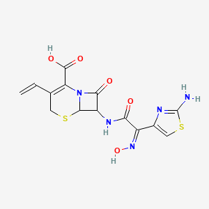 7-[[(2Z)-2-(2-amino-1,3-thiazol-4-yl)-2-hydroxyiminoacetyl]amino]-3-ethenyl-8-oxo-5-thia-1-azabicyclo[4.2.0]oct-2-ene-2-carboxylic acid