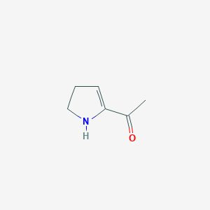 molecular formula C6H9NO B1234380 2-Acetyl-2-pyrroline 