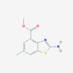 molecular formula C10H10N2O2S B012344 Methyl 2-amino-6-methylbenzothiazole-4-carboxylate CAS No. 106429-20-3
