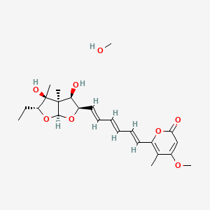 6-[(1E,3E,5E)-6-[(2R,3S,3Ar,4R,5R,6aS)-2-ethyl-3,4-dihydroxy-3,3a-dimethyl-2,4,5,6a-tetrahydrofuro[2,3-b]furan-5-yl]hexa-1,3,5-trienyl]-4-methoxy-5-methylpyran-2-one;methanol
