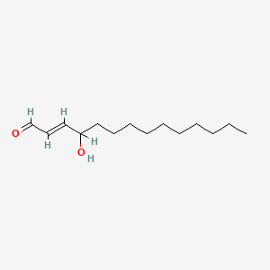 molecular formula C14H26O2 B1234404 4-Hydroxy-2-tetradecenal CAS No. 81335-92-4