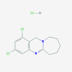 molecular formula C13H15Cl3N2 B123441 1,3-dichloro-6,7,8,9,10,12-hexahydroazepino[2,1-b]quinazoline;hydrochloride CAS No. 149062-75-9