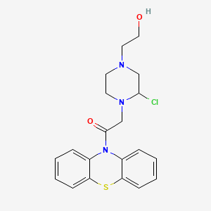 10H-Phenothiazine, 10-((2-chloro-4-(2-hydroxyethyl)-1-piperazinyl)acetyl)-