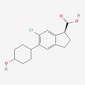 6-Chloro-5-(4'-hydroxycyclohexyl)indan-1-carboxylic acid