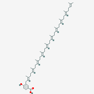 molecular formula C57H86O3 B1234449 3-Decaprenyl-4-hydroxybenzoate CAS No. 636-57-7