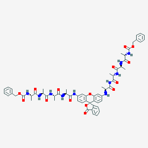 molecular formula C60H66N10O15 B123445 (Cbz-ala4)2-rhodamine CAS No. 149695-85-2