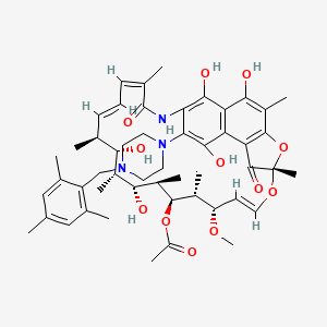 3-(((2,4,6-Trimethylphenyl)methyl)piperazinyl)rifamycin SV