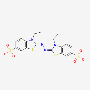 molecular formula C18H16N4O6S4-2 B1234455 2,2'-Azino-bis-(3-ethylbenzothiazoline-6-sulfonate) 