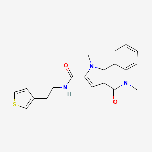 1,5-dimethyl-4-oxo-N-[2-(3-thiophenyl)ethyl]-2-pyrrolo[3,2-c]quinolinecarboxamide