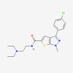 3-(4-chlorophenyl)-N-[2-(diethylamino)ethyl]-1-methyl-5-thieno[2,3-c]pyrazolecarboxamide