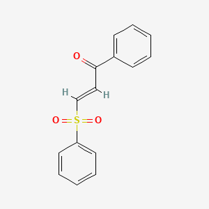 molecular formula C15H12O3S B1234489 1-Phenyl-3-(phenylsulfonyl)-2-propen-1-one 
