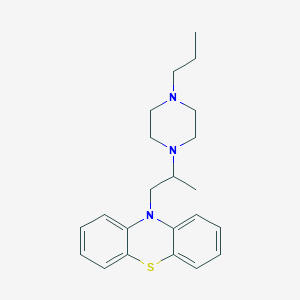 molecular formula C22H29N3S B012345 Phenothiazine, 10-(2-(4-propyl-1-piperazinyl)propyl)- CAS No. 103908-05-0
