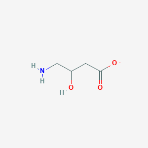 molecular formula C4H8NO3- B1234501 4-Amino-3-hydroxybutanoate 