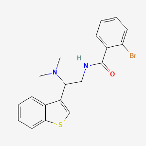 molecular formula C19H19BrN2OS B12345015 N-[2-(1-benzothiophen-3-yl)-2-(dimethylamino)ethyl]-2-bromobenzamide 