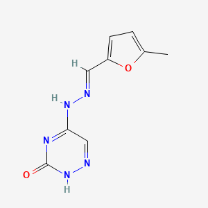 5-[(2E)-2-[(5-methylfuran-2-yl)methylidene]hydrazinyl]-2H-1,2,4-triazin-3-one