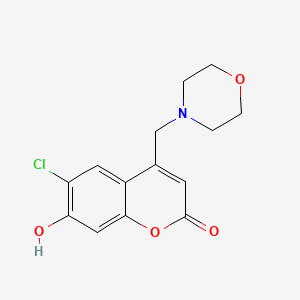 6-Chloro-7-hydroxy-4-(4-morpholinylmethyl)-1-benzopyran-2-one